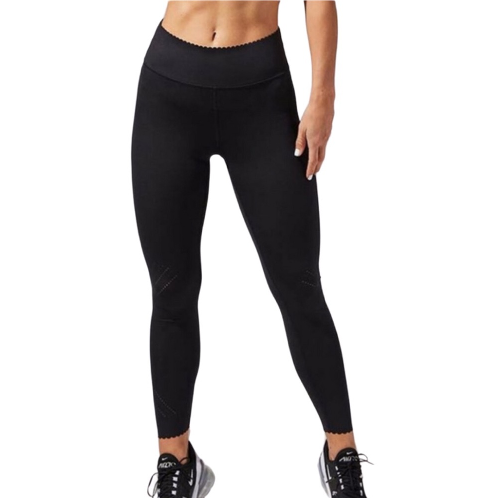 MPG Black Infinity High Rise Scallop Leggings Small